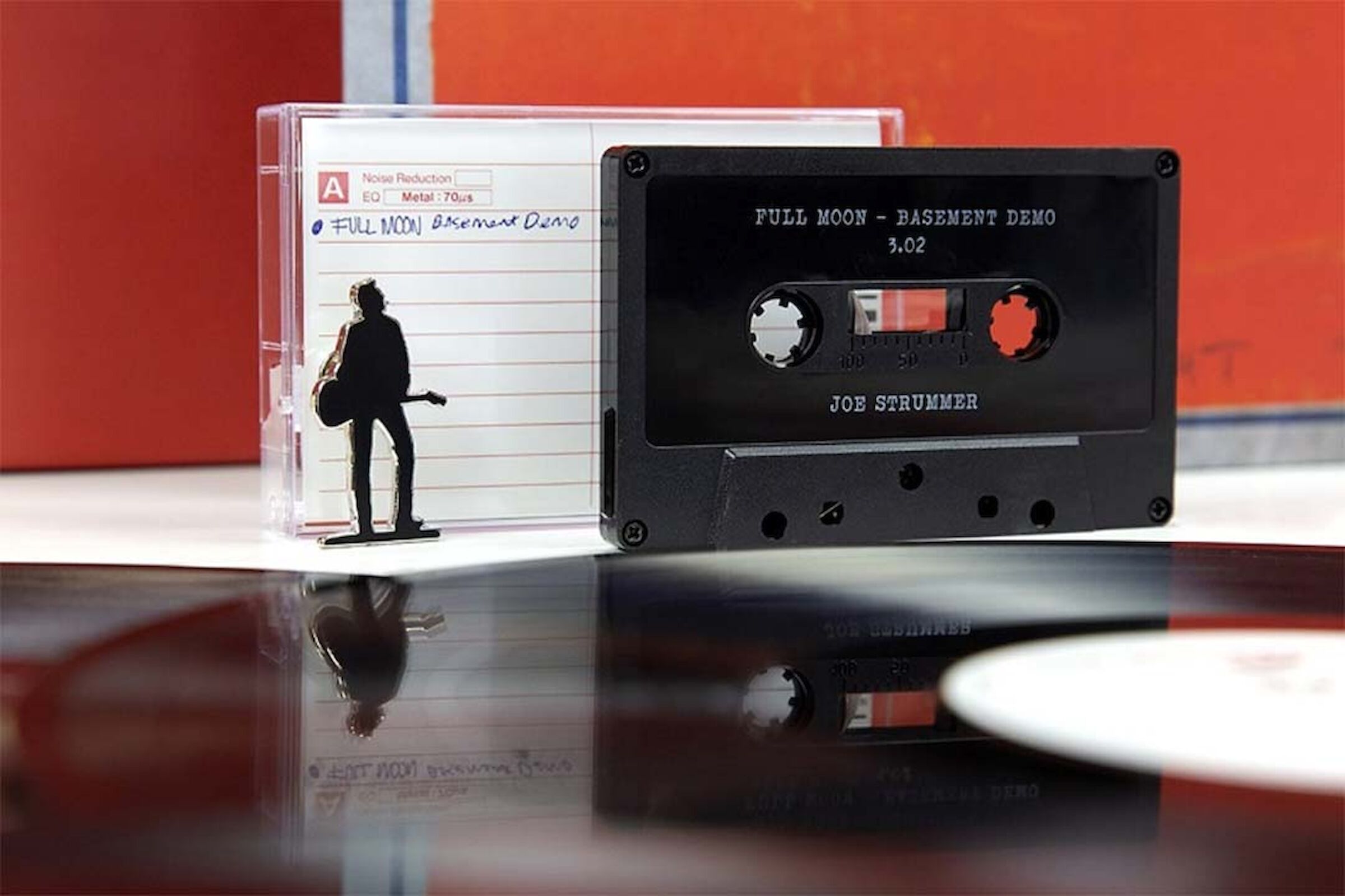 Joe Strummer enamel pin and cassette