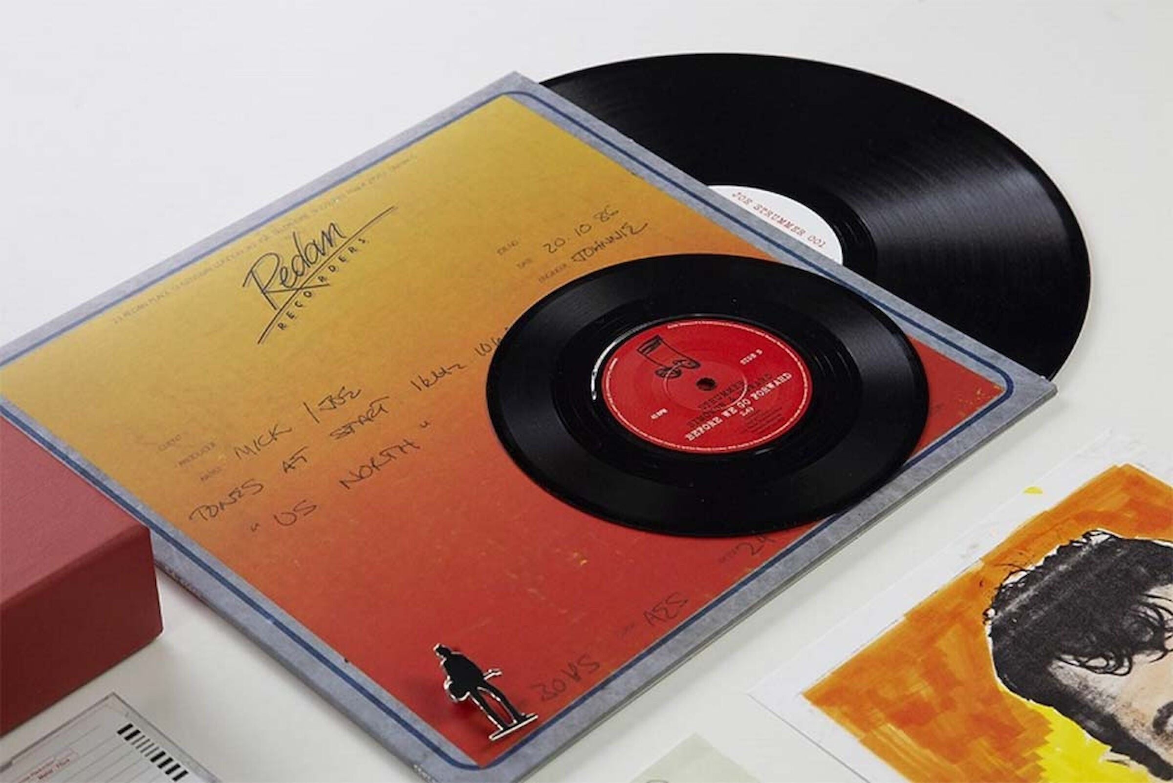 The Joe Strummer boxset showing sleeves and 7" vinyl