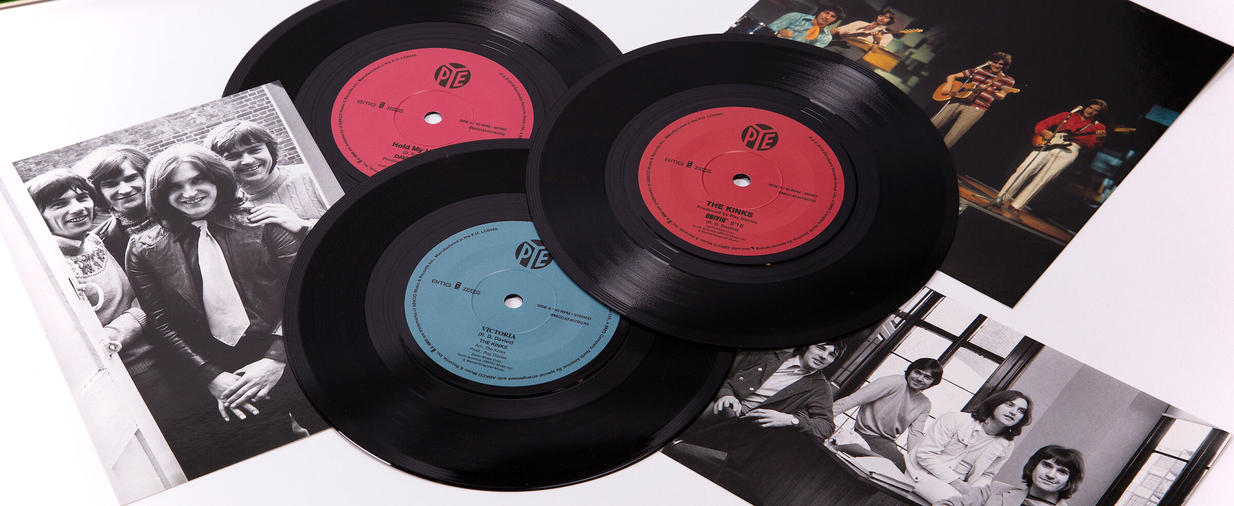 The Kinks Arthur Anniversary Reissue with four 7 inch box set black vinyl singles