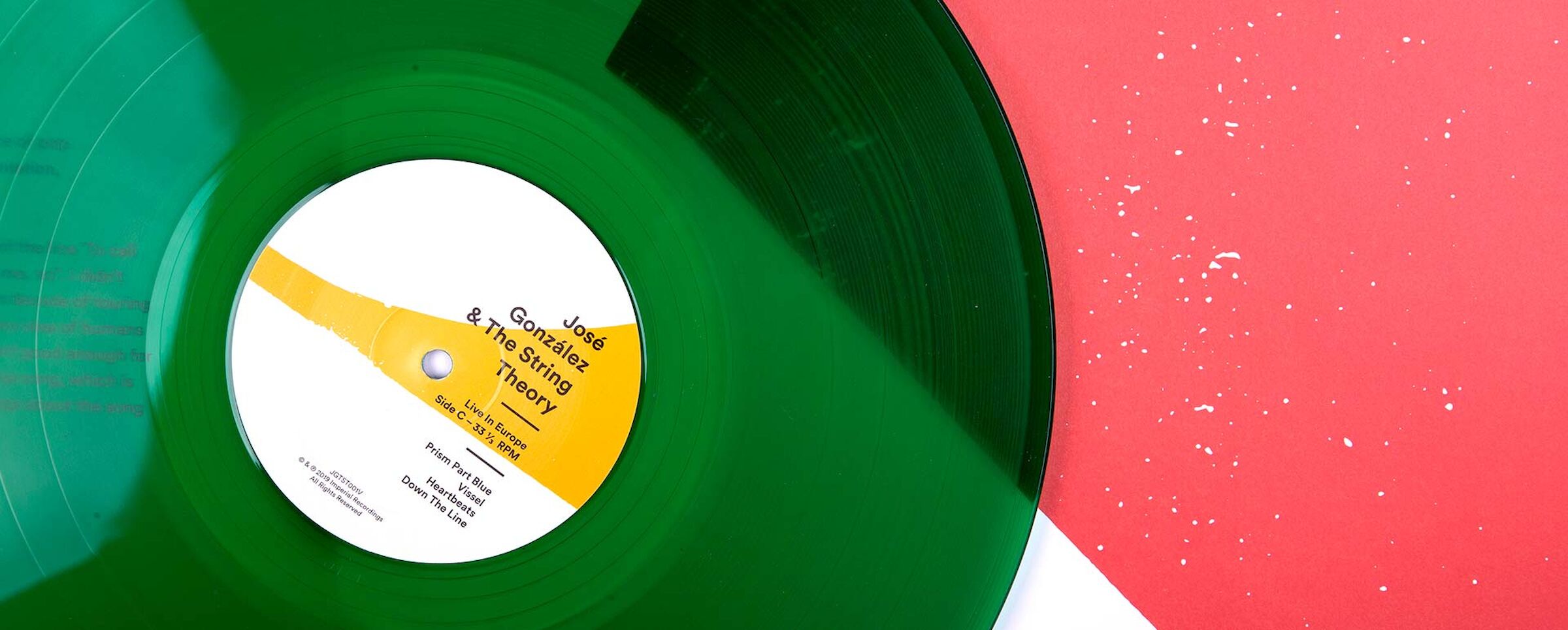 José Gonzalez and The String Theory live in Europe deluxe edition with double LP on green coloured heavyweight vinyl