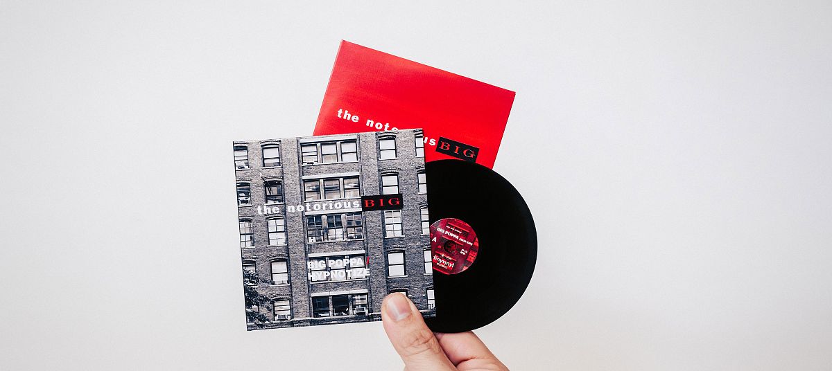 Biggy Smalls on red Tiny Vinyl