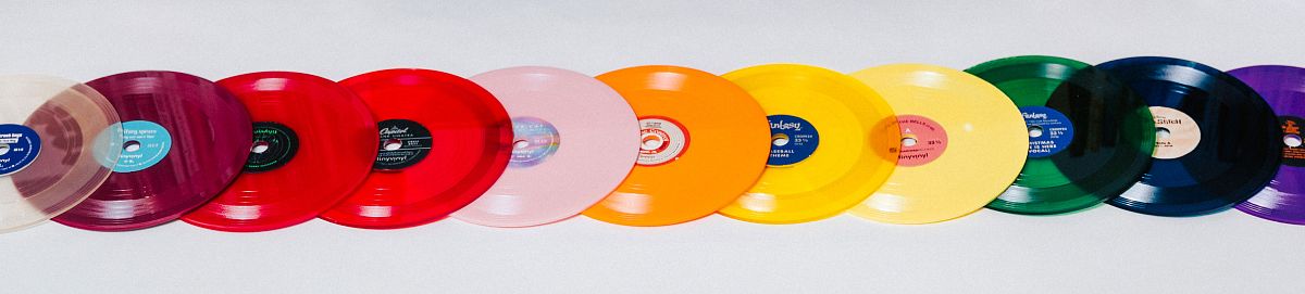 Tiny Vinyl 4" records available in a range of colours