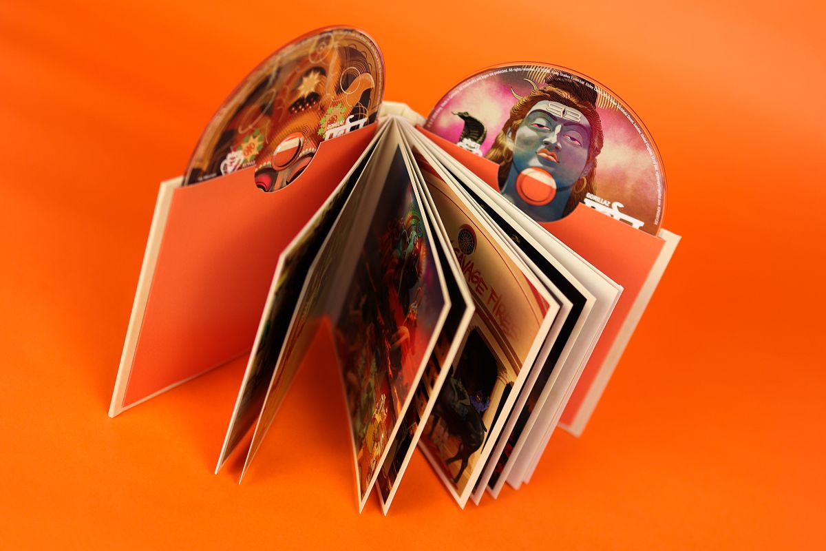 Standing opened CD mediabook for the Gorillaz' The Mountian release
