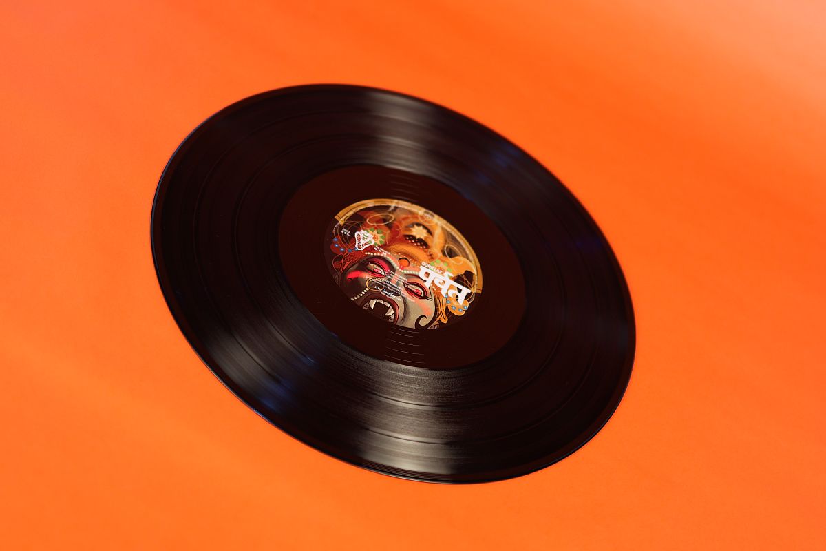 Black vinyl record from the Gorillaz' The Mountain release