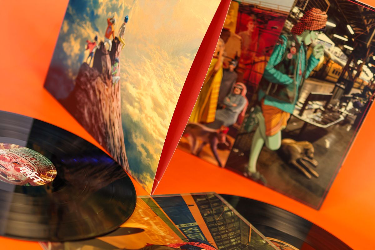 Gorillaz The Mountain black vinyl records with printed gatefold sleeve