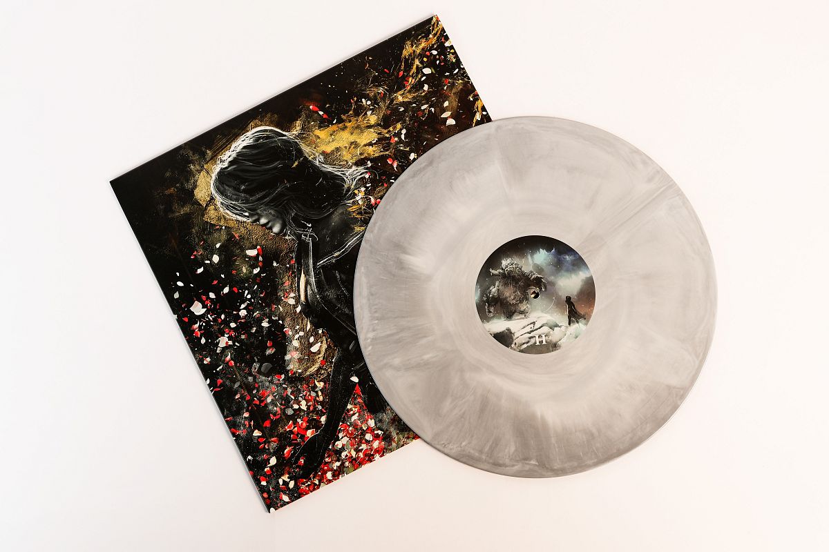 Grey Galaxy Vinyl Record in printed inner sleeve from Clair Obscur: Expedition 33